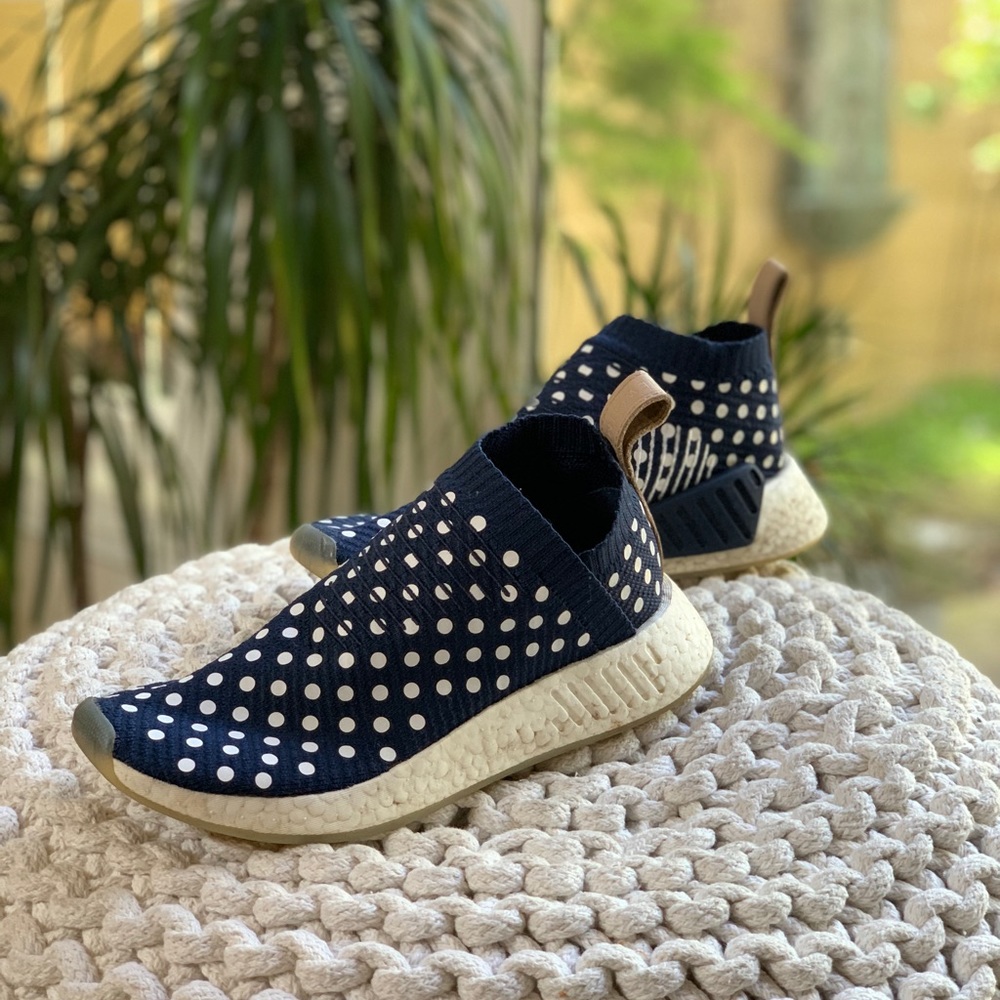 Adidas Originals Women Blue Nmd Polka Dot Sneakers